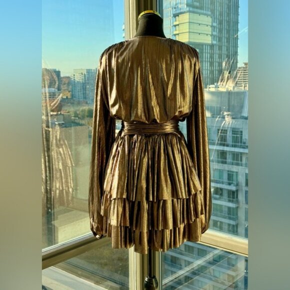 🆕 BRONX & BANCO 🧿 NWOT Bellerose Ruffled Mini Dress, Sz L / US 8 - Picture 8 of 16